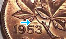 1 cent 1953 - Hanging 3