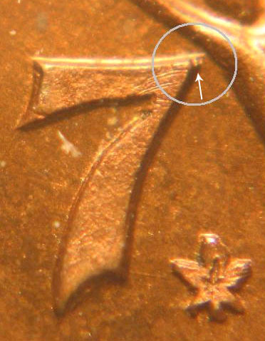 1 cent 1947 - Pointed 7